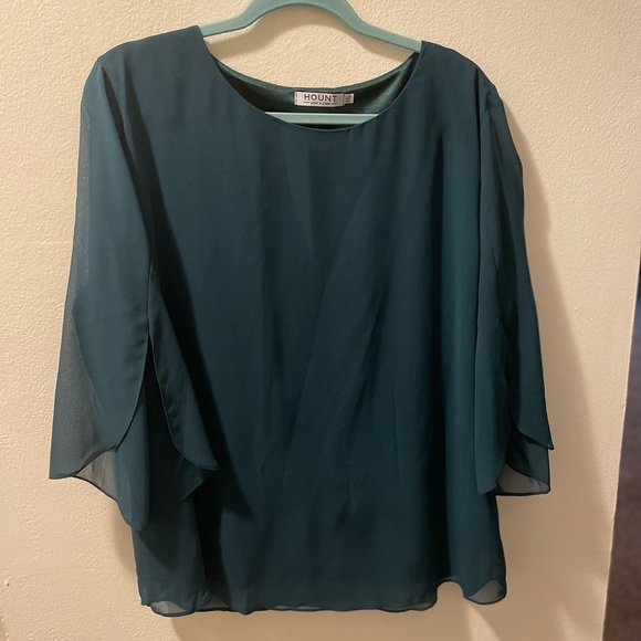 Hount teal blouse size XXL - Picture 1 of 5